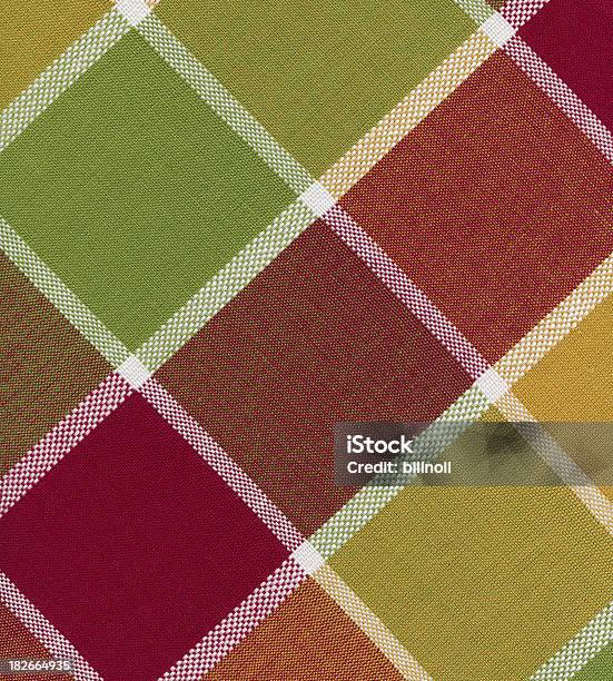 Tessuto Scozzese Multicolore - Fotografie stock e altre immagini di A quadri - A quadri, Arancione, Autunno