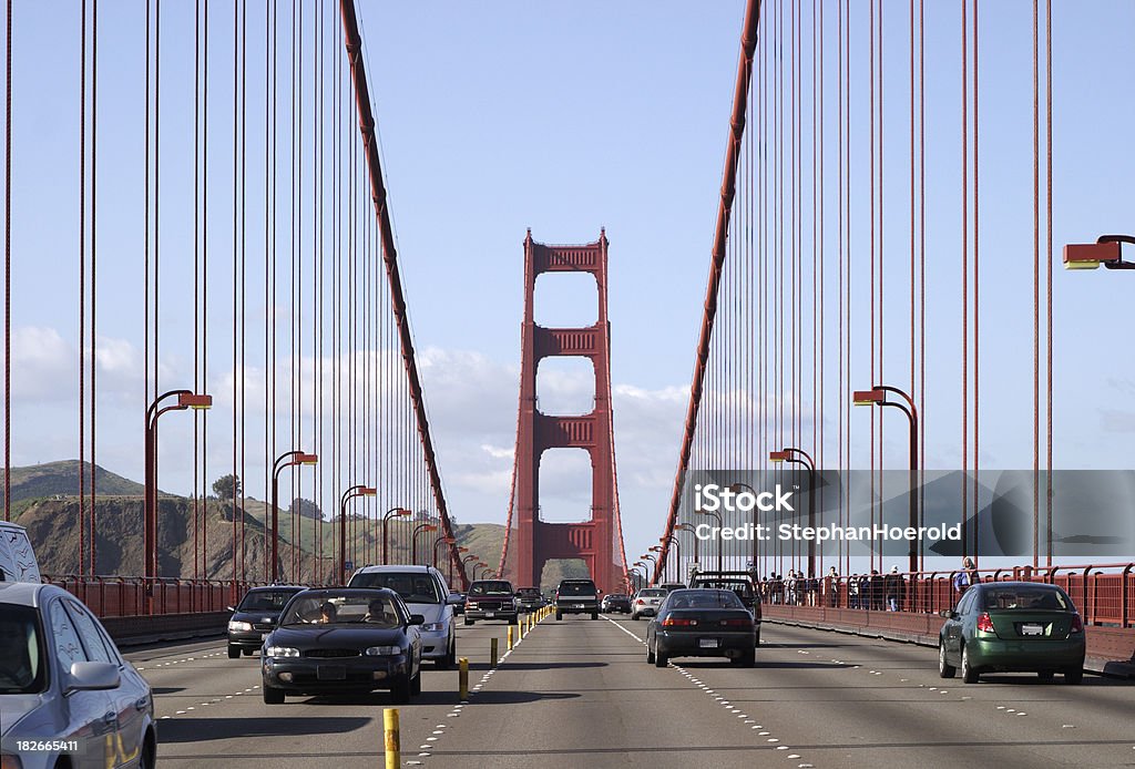 Pont du Golden Gate depuis la voie centrale - Photo de Golden Gate Bridge libre de droits