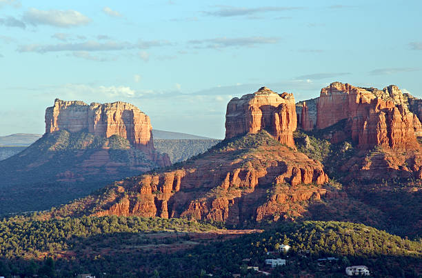 Red rocks of Sedona (Arizona) glowing at sunset.