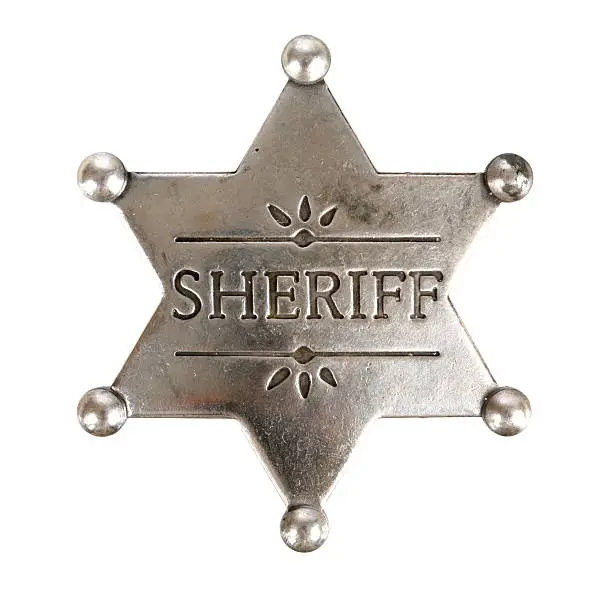 Sheriff Badge isolatd on white.