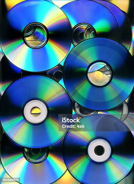 Background Cdroms Stock Photo - Download Image Now - CD-ROM, Compact Disc, Music