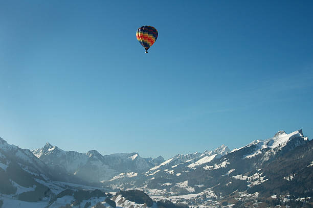 istock Hot air balloons Swiss alps 182666384