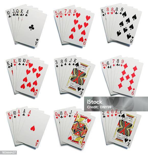 Photo libre de droit de Poker Les Mains banque d'images et plus d'images libres de droit de Cartes à jouer - Cartes à jouer, Sans personnage, As