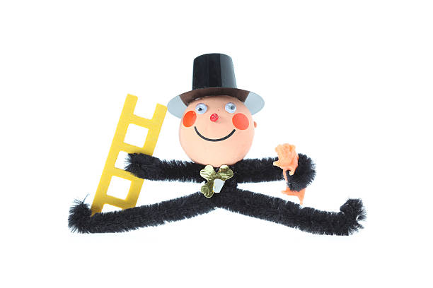 istock Chimney sweeper with pig in his hand 182666975