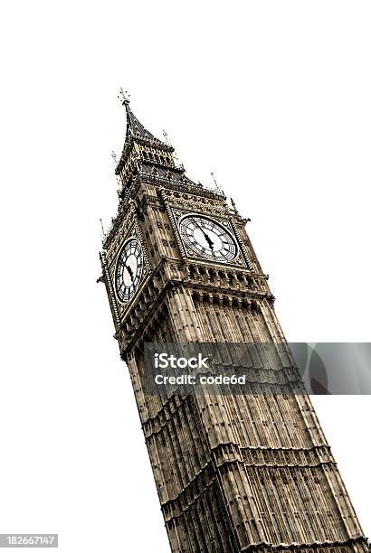런던 시계탑 런던 높은 암호키 흰색 배경 국가 관광명소에 대한 스톡 사진 및 기타 이미지 - 국가 관광명소, 국제 관광명소, 국회의사당-웨스트민스터 시