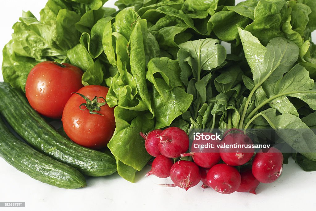 Verdes sobre fondo blanco - Foto de stock de Alimento libre de derechos