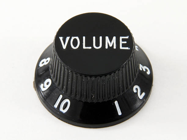 istock Black Fender strat black Knob volume 1 to 10 182667688