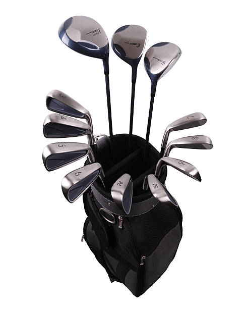 golfausrüstung-xxl - golf club golf iron isolated stock-fotos und bilder