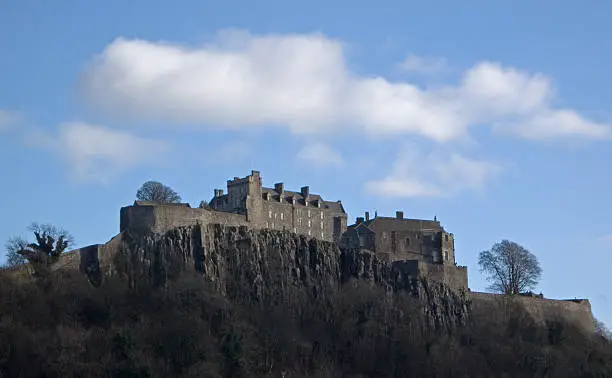 Stirling Castle taken in January from the South West.  Many historic events occurred here, including the coronation of Mary Queen of Scots, in  the year 1543.