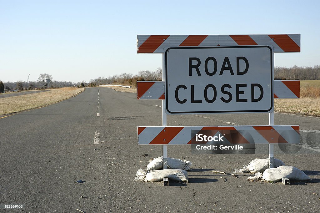 Road closed - Foto stock royalty-free di Barricata