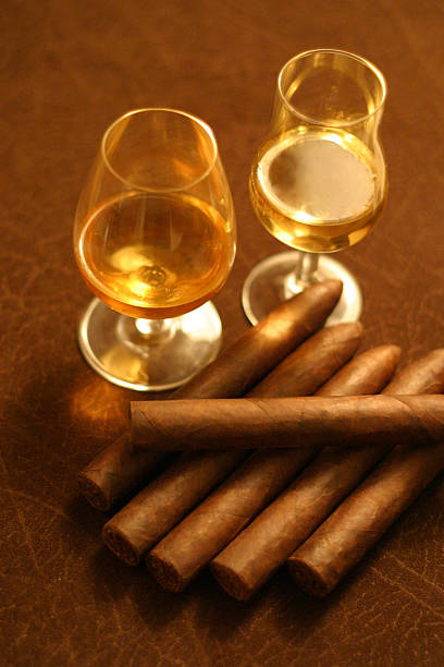Whisky e sigari - foto stock