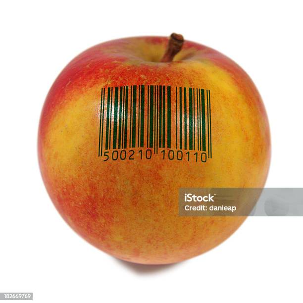 Apfelbarcode Stockfoto und mehr Bilder von Apfel - Apfel, Strichkode, DNA