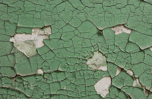 descamación encuadre completo fondo de pintura verde - lead paint fotografías e imágenes de stock