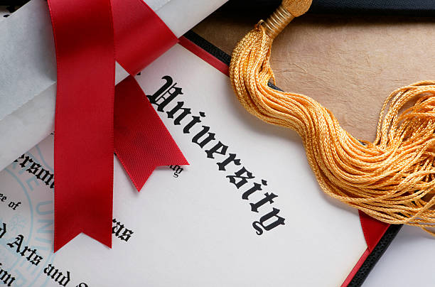 School Diploma with Clipping Path Included.