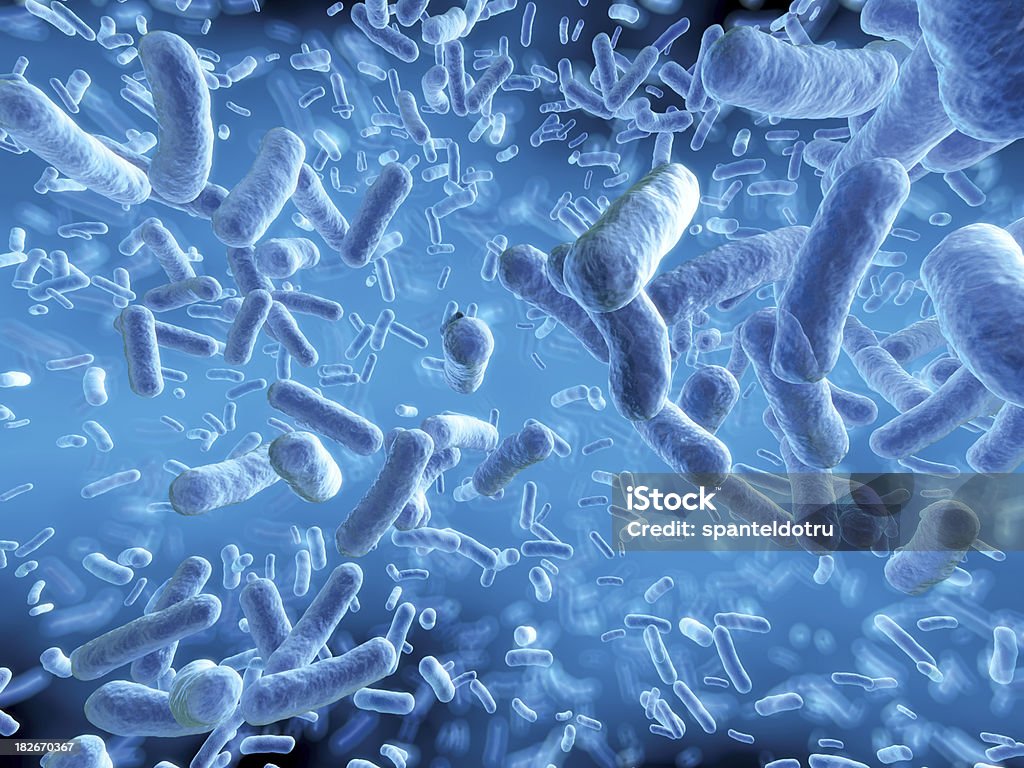 Bacteria cloud Inside microorganism cloud Bacterium Stock Photo