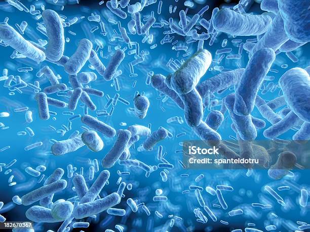 Bacteria Cloud Stock Photo - Download Image Now - Bacterium, Micro Organism, Virus
