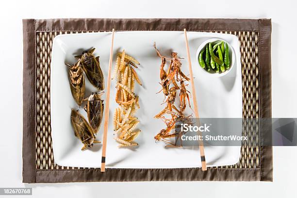 Fried Bugs Stock Photo - Download Image Now - Animal, Asia, Asian Culture