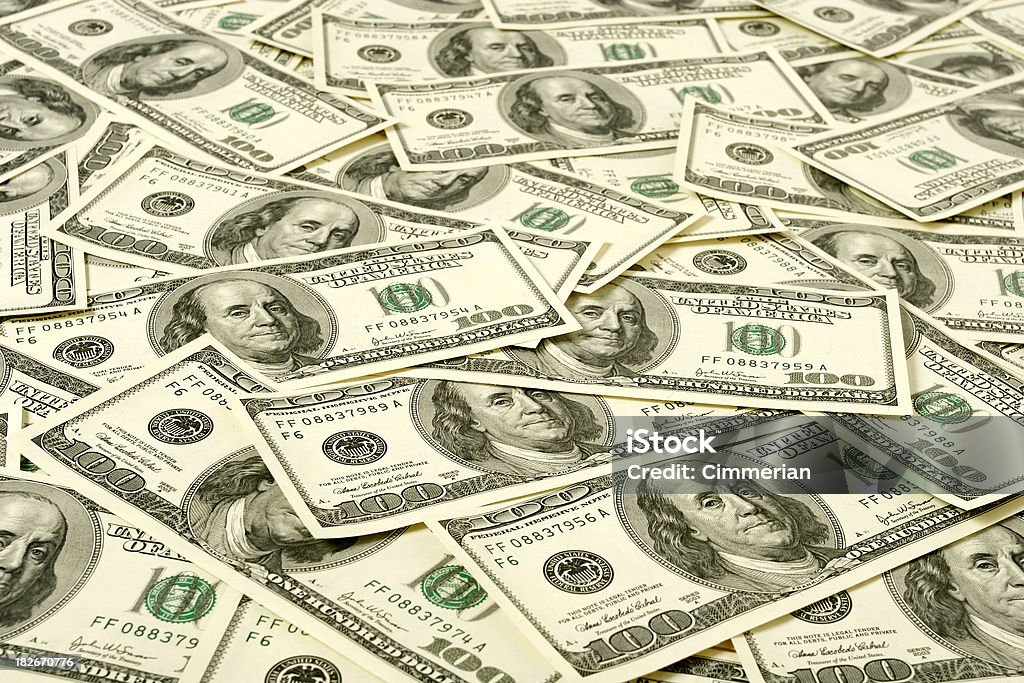 Oceano di dollari - Foto stock royalty-free di Abbondanza