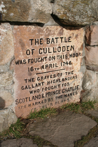 Culloden battlefield Monument inscription.