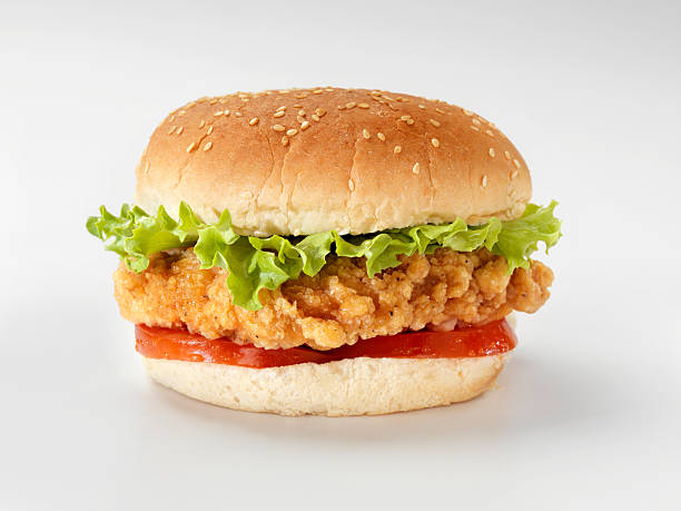 istock Crispy Chicken Burger with Lettuce and Tomato 182671415