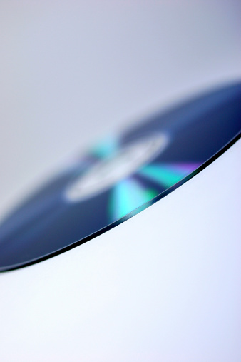 CD DVD disc macro image.