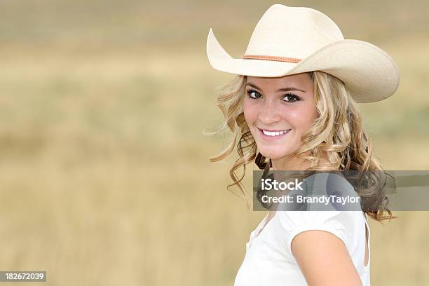 Happy Cowgirl Stock Photo - Download Image Now - Adult, Adults Only, Attitude