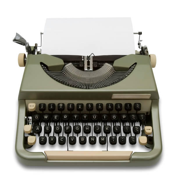 vintage imperial de máquina de escrever - typing typewriter keyboard typewriter concepts - fotografias e filmes do acervo