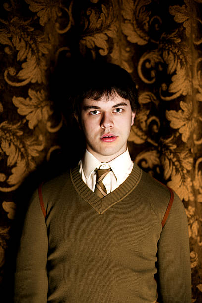 istock Man in front of a  wallpaper 182672161