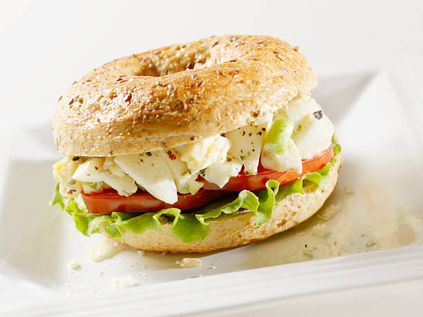 istock Egg Salad Sandwich on a Multigrain Bagel 182672285