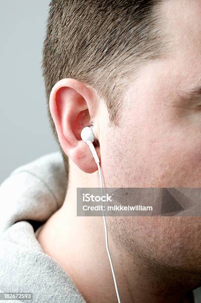 Close Up Of In Ear With Small Headphone Stock Photo - Download Image Now - Adult, Adults Only, After Work