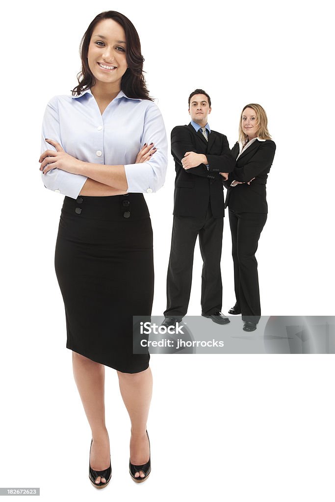 Zuversichtlich Geschäftsfrau und Ihr Team - Lizenzfrei Geschäftsmann Stock-Foto