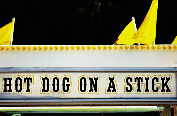 istock Hot dog stand sign at a fair 182672676
