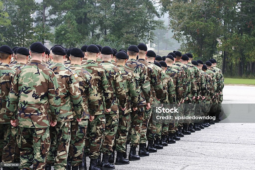 Rank de soldados e ficheiro - Royalty-free Marchar Foto de stock