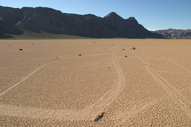 Sliding Rocks, Racetrack Playa, Death Valley stock photo