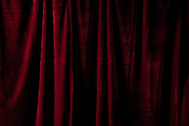 istock Dark Red Curtain Folded at a Theater 182673583