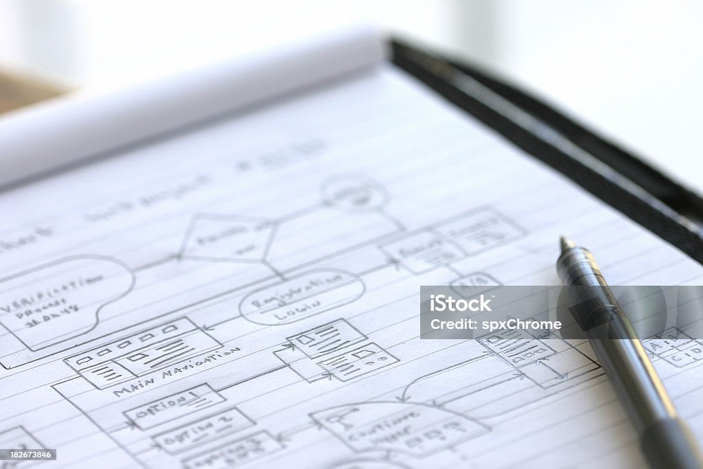 Diagrama de gráfico de fluxo de dados - Royalty-free Fluxograma Foto de stock