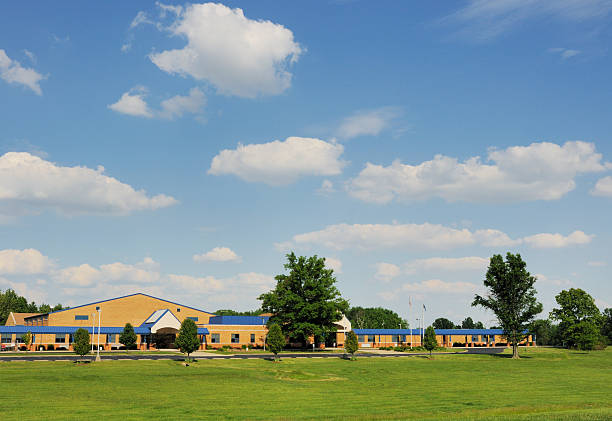 istock Modern Midwest American School Building 182673883