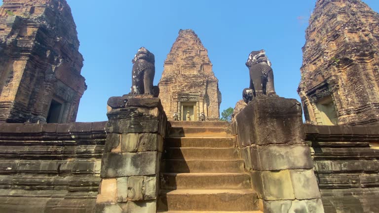 The East Mebon Mount Temple was erected in honor of the god Shiva, a temple of the Khmer civilization, located on the territory of Angkor in Cambodia.