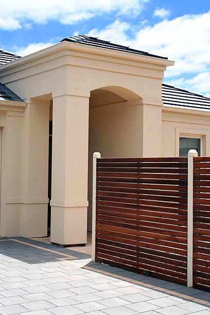 istock Portico with fence 182673991