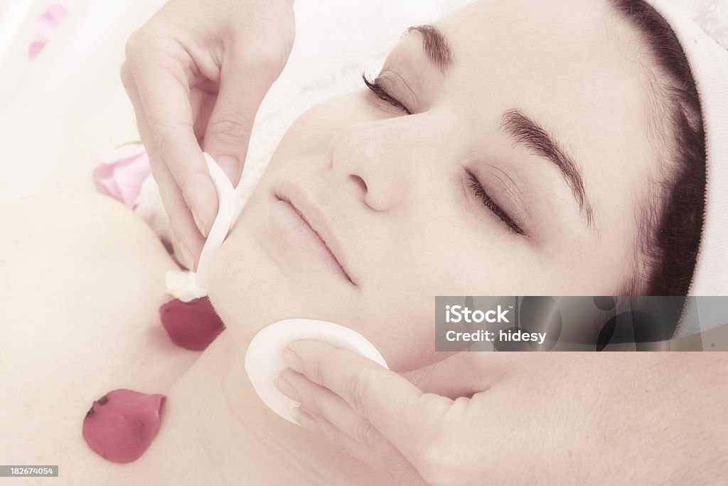 Facial Dream Woman receiving a facial Adult Stock Photo