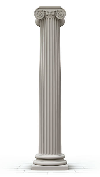 Column Isolated column on white background.See also: pole photos stock pictures, royalty-free photos & images
