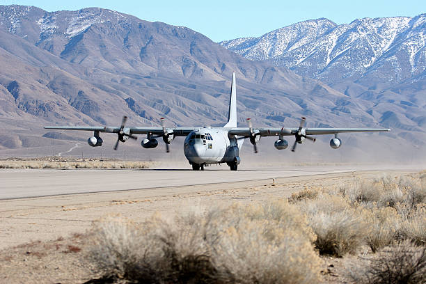 Marine Corps C-130 stock photo