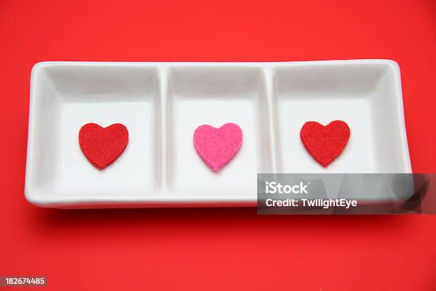 Three Hearts In A Box Stock Photo - Download Image Now - Affectionate, Bonding, Box - Container