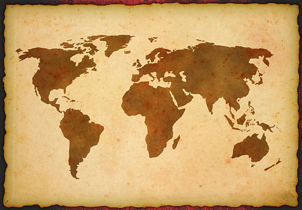 istock Old Map of the world 182674486