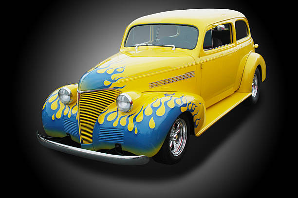 istock Auto Car - 1939 Chevrolet Hot Rod With Flames 2 182674676
