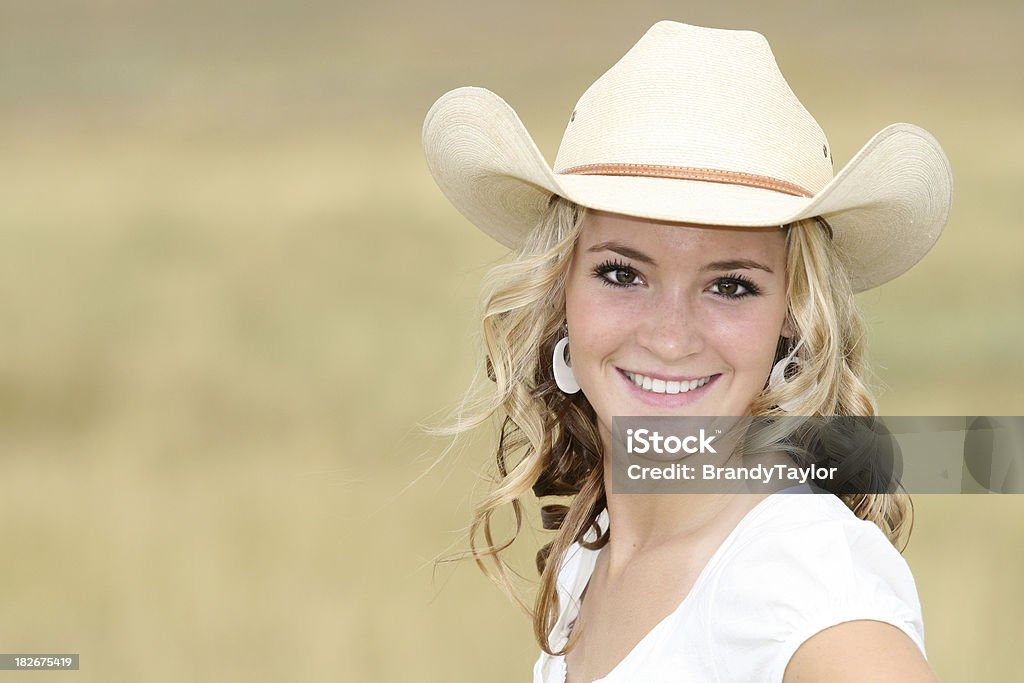 Happy Cowgirl - Lizenzfrei Attraktive Frau Stock-Foto