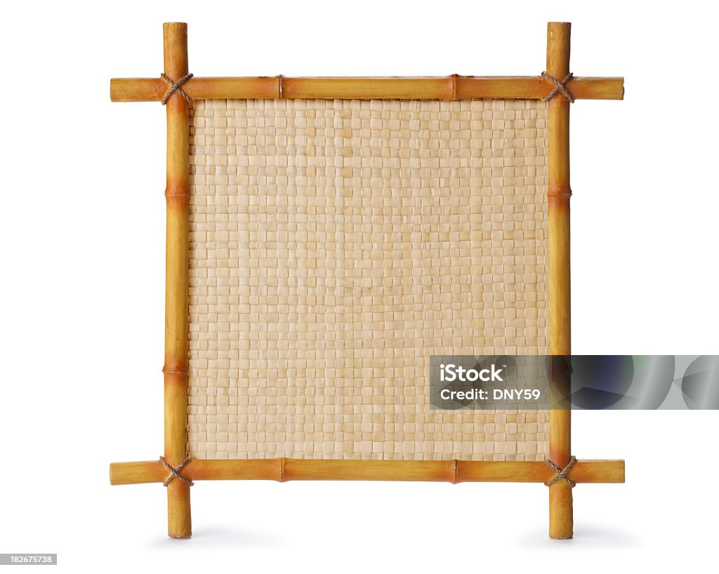 Señal de bambú, aislado sobre fondo blanco - Foto de stock de Bambú - Material libre de derechos