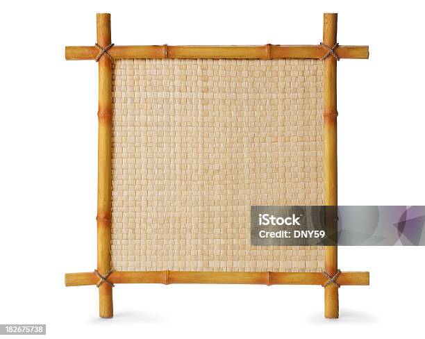 Bamboo Sign Isolated On White Background Stock Photo - Download Image Now - Bamboo - Material, Frame - Border, Sign