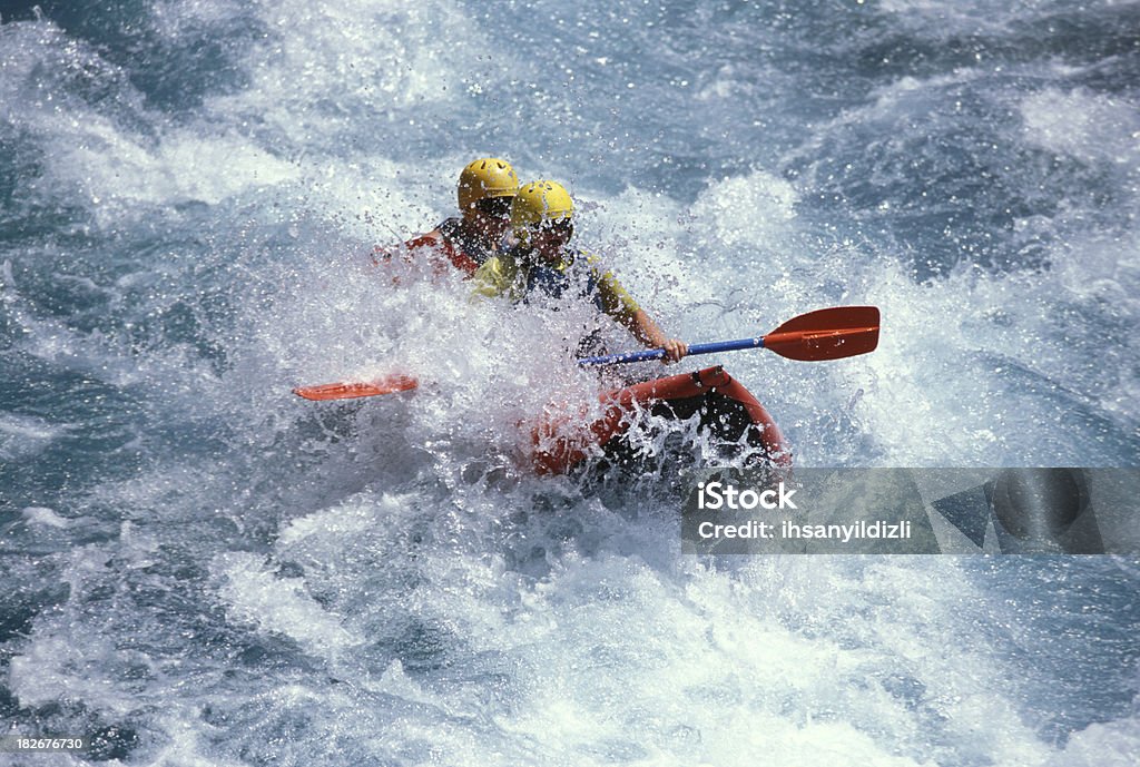 White Water Rafting auf - Lizenzfrei Wildwasser-Floßfahrt Stock-Foto