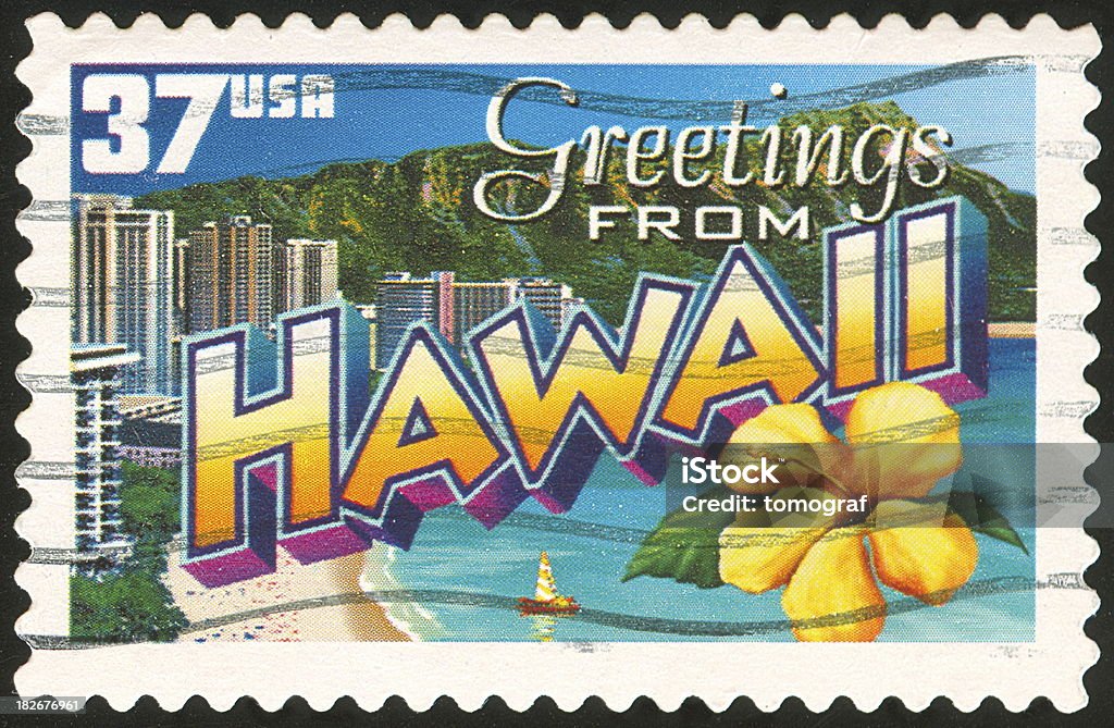 우표 - 로열티 프리 빅 아일랜드-하와이 제도 스톡 사진